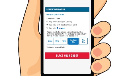 How To Tip Dominos With A Credit Card