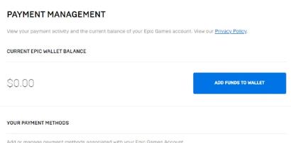 How To Add Money To Epic Games Wallet